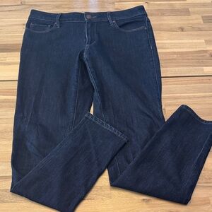 LOFT Dark Indigo Straight Leg Jeans - Size 6/28